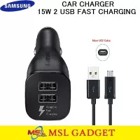 Car Charger Samsung Note 4/S6/S7 15W 2USB Fast Charging Original 100%