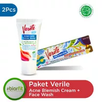 Paket Verile Face Wash & Verile Acne Blemish Cream
