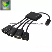 Cabang Multifunction Micro USB OTG Hub 4 in 1 Data Cable & Charge