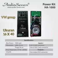 mesin speaker aktif/power kit aktif AUDIOSEVEN ORIGINAL HA 1000 16X40