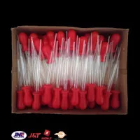 Pipet Tetes Kaca Pendek/ pipet dot merah