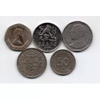 A4147 Koleksi Koin Kuno Asing 5 Keping Berbeda Sesuai Gambar Asli Read
