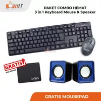 Keyboard Komputer PC Combo Keyboard Mouse BEST USB Free Mousepad