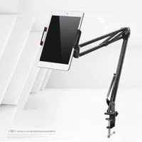 Lazypod Stand Holder Tablet Hp Jepit Meja Model Boom Arm