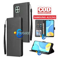 Flip Case SAMSUNG A22 (5G) Flip Cover Wallet Standing Dompet Casing HP