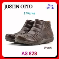 Sepatu Casual Boot Pria Justin Otto AS 828 Kulit Asli