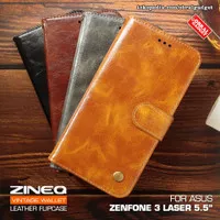 Leather Flip Case Asus Zenfone 3 Laser ZC551KL Flipcase Soft Cover