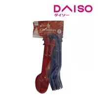 Daiso Christmas PS spoons and forks set (Die-cut 10pcs)