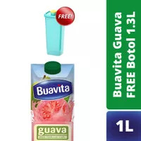 Buavita Juice Jus Rasa Buah Asli Jambu Guava 1000Ml Free Botol 1.3L