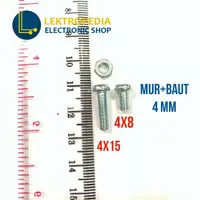 MUR 4mm BAUT 8mm 15mm 0.8cm 1.5cm Skrup Screw Plus Transistor