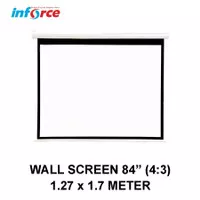 Wall Screen Projector 84 4:3 / Layar Proyektor Manual Gantung Inforce