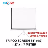 Tripod Screen Projector 84 4:3 / Layar Proyektor Inforce 84"