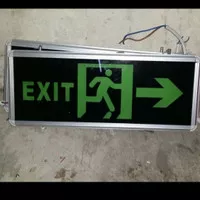 lampu exit led emergency kaca darurat gambar orang rari