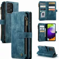 Sarung Dompet HP Samsung A72/ A52/ A32 Flip laether cover bahan kulit