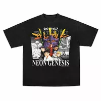 Evangelion Vintage - Neon Genesis Black Tshirt