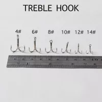 Treble Hook Kail Pancing Mata 3 Ukuran 12#