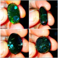 NATURAL BATU BLACK OPAL BOULDER & SEMPUR JARONG AJIB UNIK, ANTIK TOP Q