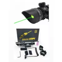 Laser Scope Green Dot / Red dot include Mounting Free Baterai