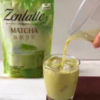 Matcha Tea ZENLATTE Milk Green Tea Matcha isi 10 Sachet 20gr Milk Tea