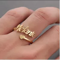 Cincin Nama Lapis Emas 24K / Perhiasan nama cincin gold