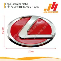 Logo Emblem Mobil LEXUS MERAH / RED 12 Cm x 8,2 cm
