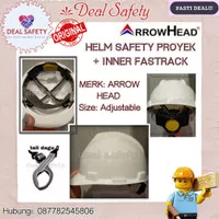 Helm Safety Proyek Aplus Arrow Inner Fastrack +Tali Dagu Karet - Putih