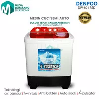 mesin cuci 2 tab 8 kg DENPOO DW 801 4P