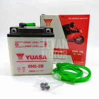 Yuasa Battery 6N6-3B / Accu Yuasa 6N6-3B / Aki Basah