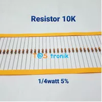 Resistor 10K ohm 1/4 watt resistance 10000 ohm