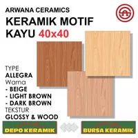 Keramik Motif Kayu 40x40 ALLEGRA SERIES -ARWANA- Glossy