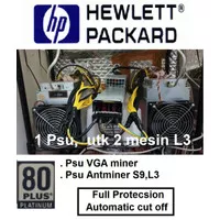 PSU Platinum 2450 Watt / 200 A , bisa utk 2 Antminer L3, S9.
