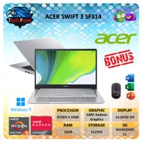 Acer Swift 3 SF314-43 AMD Ryzen 5 5500 16GB 512ssd 14.0FHD IPS WIN11