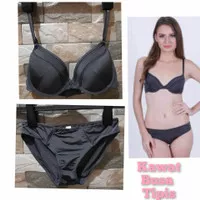 Set bra panty 32c kawat busa tipis