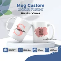 Mug Custom Inisial Huruf/Mug Inisial Nama Custom/Mug Custom/Mug/Custom