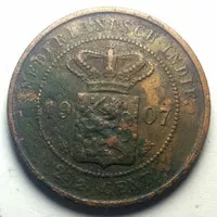 Uang koin kuno Benggol 2½ Cent 1907 Tp 327