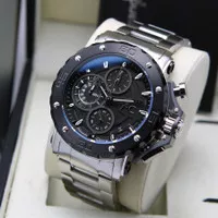 jam tangan alexandre christie ORI 9205 Silver black