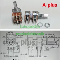 Potensio dobel stereo C50K A-plus / Potensio double stereo C 50k Aplus