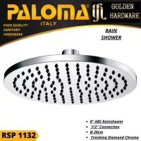 PALOMA RSP 1132 Rain Shower 8 inch (20cm) Kepala Shower ABS Chrome