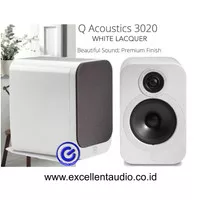 q acoustics 3020 white lacquer pasif bookshelf speaker
