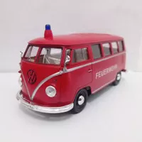 Diecast VW Combi Volkswagen T1 Classical bus Feuerwehr welly 1:24