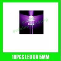 10PCS LED 5MM F5 UV ULTRAVIOLET UNGU CLEAR DETEKTOR UANG PALSU