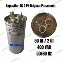 Kapasitor AC 2,5 PK Original Panasonic 50+2 uf / Capasitor AC Ori 2 PK