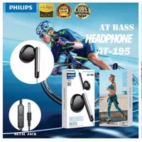 Handsfree Headset Earphone Philips AT-195 Plus Mic Stereo Suara Bagus