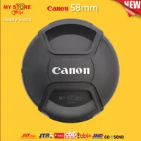 Lens Cap Canon 58mm + Tali Tutup Lensa Canon 18-55mm IS 18 - 55mm I II