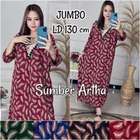 Longdress Brokat Duri Jumbo LD 130 cm Busui Bahan Tebal