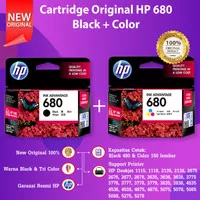 Paket Tinta HP 680 Black Dan Color Printer HP Deskjet 2135 3635