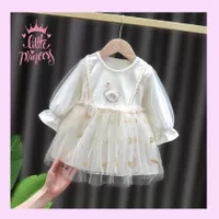 baju putih anak bayi perempuan 0 1 2 3 4 5 6 7 8 9 10 11 bulan dress