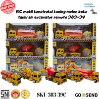 RC mobil konstruksi kuning molen beko tanki air excavator remote