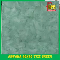 Keramik Arwana 40x40 7722 Green / Keramik Lantai hijau kilap