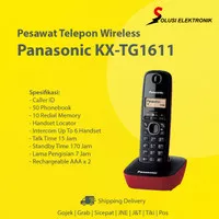 Panasonic KX-TG1611 Pesawat Telepon Wireless Cordless Rumah Kantor - M